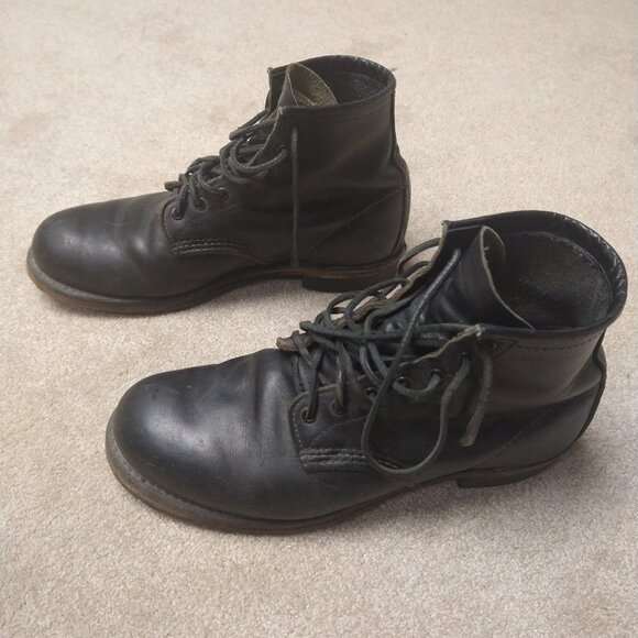 Men's Red Wing Black Leather Boots, 9014, US 8.5 - Picture 2 of 9